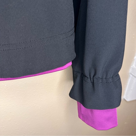 Athleta Women's Vented Charcoal Gray and Purple Workout Jacket Size Large - Picture 2 of 9